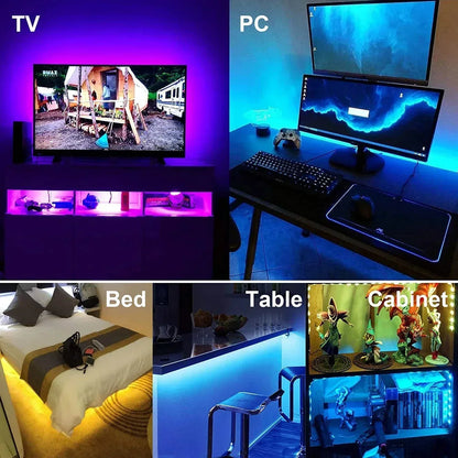 Luces LED RGB para Habitación – Tira USB 5V con App y Control Remoto